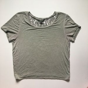 Olive Lace Back Shirt